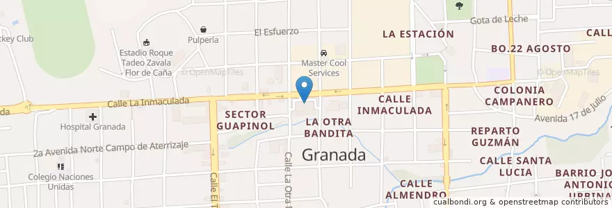 Mapa de ubicacion de Budget en Nicaragua, Granada, Granada (Municipio).