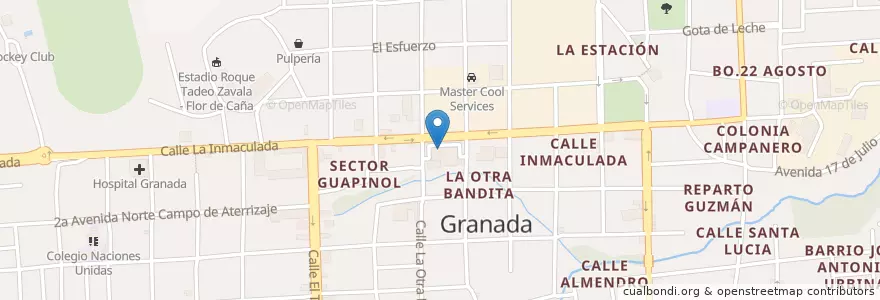 Mapa de ubicacion de Pizza Vale en Nicaragua, Granada, Granada (Municipio).