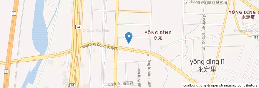 Mapa de ubicacion de 里仁物流 en Taiwan, Taichung, 南屯區.