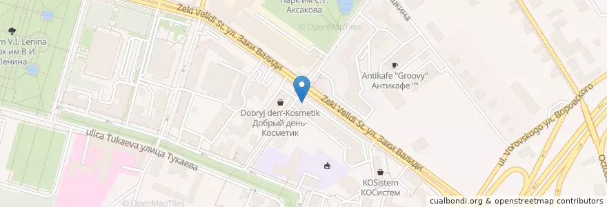 Mapa de ubicacion de Поварёшка Кафе-блинная en Russland, Föderationskreis Wolga, Baschkortostan, Городской Округ Уфа.