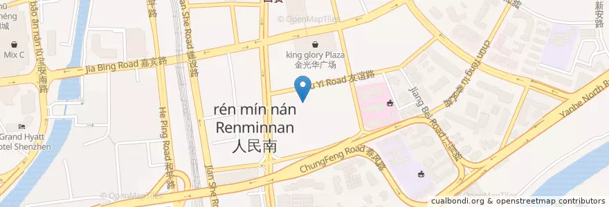 Mapa de ubicacion de 海底捞火锅 en چین, گوانگ‌دونگ, شنژن, لاوهو.