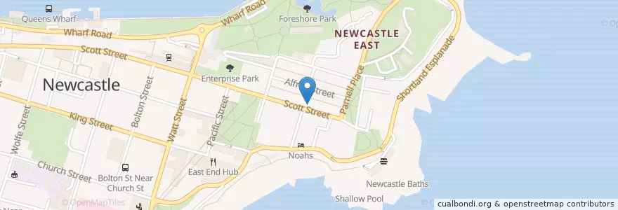 Mapa de ubicacion de Scottys en Australia, New South Wales.