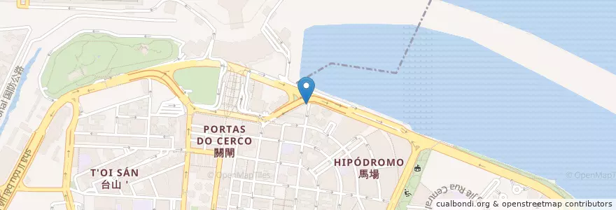 Mapa de ubicacion de 尊駐汽車美容 en China, Cantão, 珠海市, 香洲区, Nossa Senhora De Fátima.