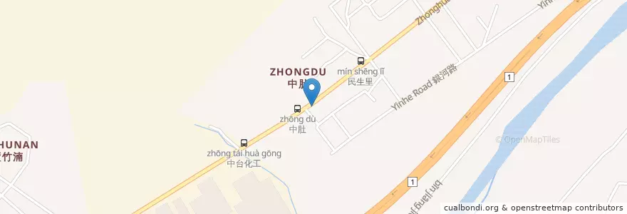 Mapa de ubicacion de 曉巧早安坊 en 타이완, 타이완성, 먀오리 현, 터우펀시.