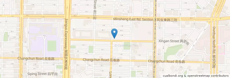 Mapa de ubicacion de 傳統切仔麵店 en 타이완, 신베이 시, 타이베이시, 중산 구.