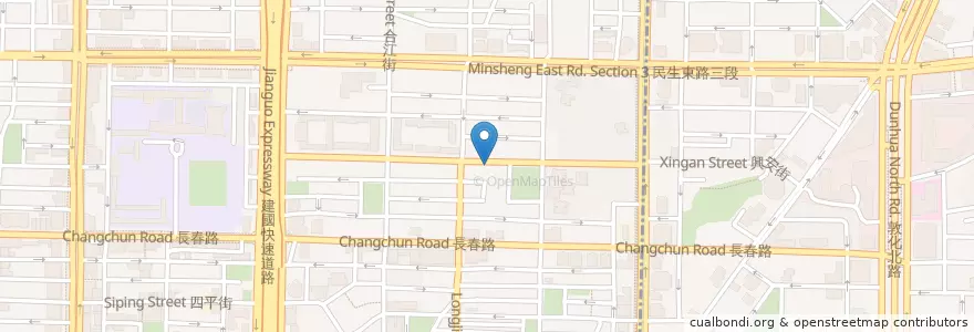Mapa de ubicacion de 福德涼麵 en تایوان, 新北市, تایپه, 中山區.