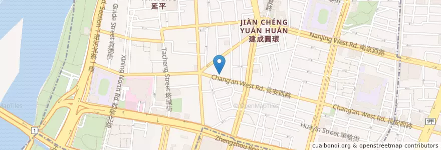Mapa de ubicacion de 陽信商業銀行 en تايوان, تايبيه الجديدة, تايبيه, 大同區.