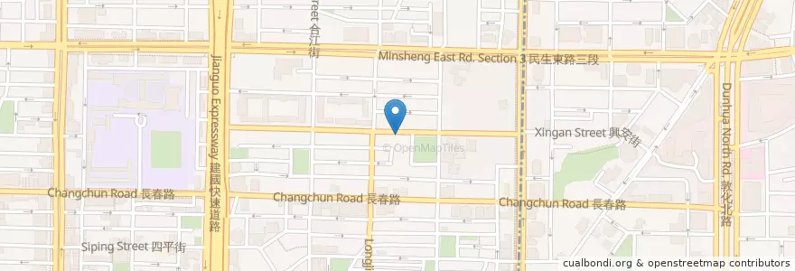 Mapa de ubicacion de 陽春麵 en 台湾, 新北市, 台北市, 中山区.