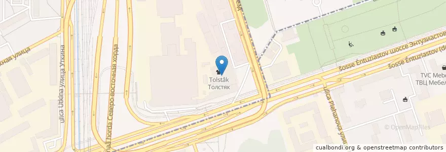 Mapa de ubicacion de Пир'ок en Rússia, Distrito Federal Central, Москва, Восточный Административный Округ, Район Соколиная Гора.