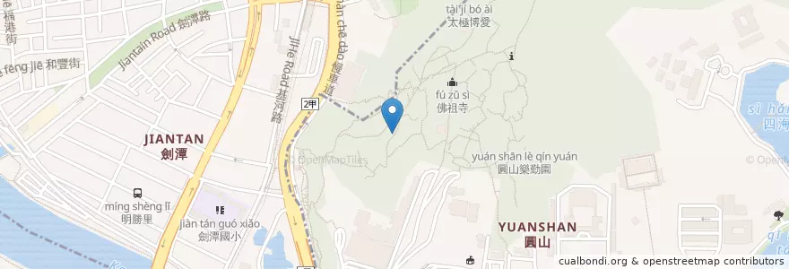 Mapa de ubicacion de 佛祖寺 en 臺灣, 新北市, 臺北市, 士林區.
