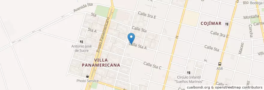 Mapa de ubicacion de EL Gimnasio en 쿠바, La Habana, Habana Del Este.