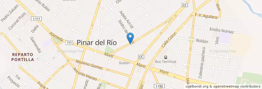 Mapa de ubicacion de Banco Financiero International S.A. en كوبا, Pinar Del Río, Pinar Del Río, Ciudad De Pinar Del Río.