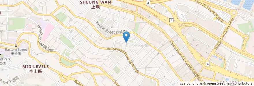 Mapa de ubicacion de 九記牛腩 en 中国, 广东省, 香港, 香港島, 新界, 中西區.