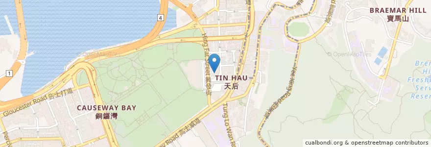 Mapa de ubicacion de 華姐清湯腩 en 中国, 广东省, 香港, 香港島, 新界, 灣仔區.