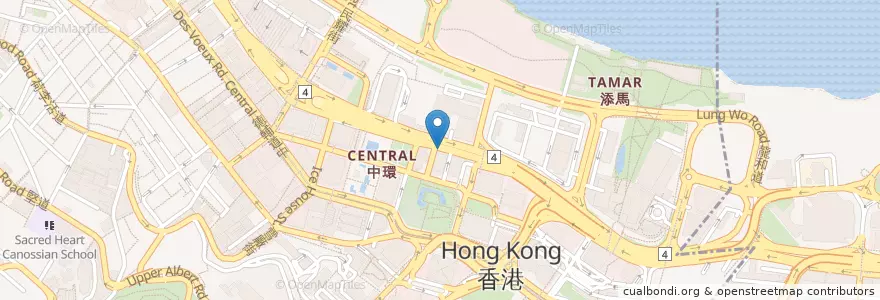 Mapa de ubicacion de hoi on cafe en Китай, Гуандун, Гонконг, Гонконг, Новые Территории, 中西區 Central And Western District.