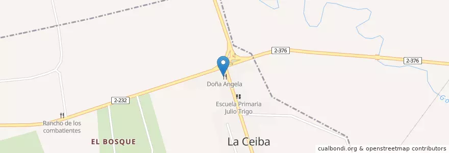 Mapa de ubicacion de Doña Angela en Куба, Сан-Антонио-Де-Лос-Баньос, Bejucal.