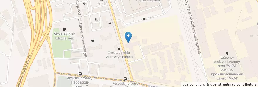 Mapa de ubicacion de Корпоративное кафе en Rusland, Centraal Federaal District, Moskou, Юго-Восточный Административный Округ, Район Лефортово.