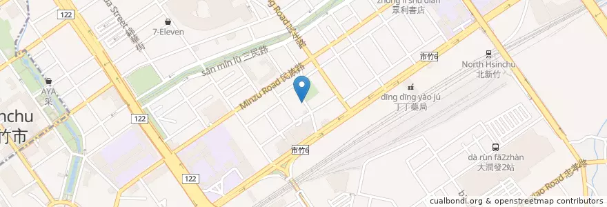 Mapa de ubicacion de Yummy私房料理 en Тайвань, Тайвань, Синьчжу, 東區.
