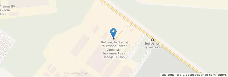 Mapa de ubicacion de Столовая, банкетный зал завода Тензор en Rusia, Distrito Federal Central, Óblast De Moscú, Городской Округ Дубна.