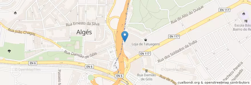 Mapa de ubicacion de Domino's Pizza en Portugal, Aire Métropolitaine De Lisbonne, Lisbonne, Grande Lisboa, Lisbonne, Oeiras.