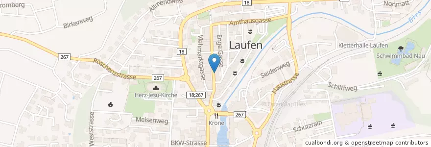 Mapa de ubicacion de Zemp en スイス, Basel-Landschaft, Bezirk Laufen, Laufen.