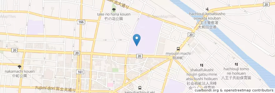 Mapa de ubicacion de 南多摩中等教育学校 en Japan, Tokio, 八王子市.