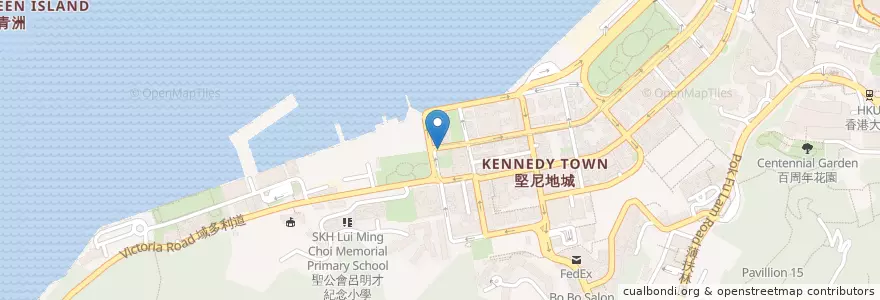 Mapa de ubicacion de Falafel Hut en China, Guangdong, Hong Kong, Pulau Hong Kong, Wilayah Baru, 中西區 Central And Western District.