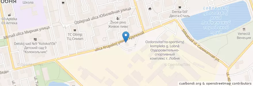 Mapa de ubicacion de Дольче Лючиа en ロシア, 中央連邦管区, モスクワ州, Городской Округ Лобня.