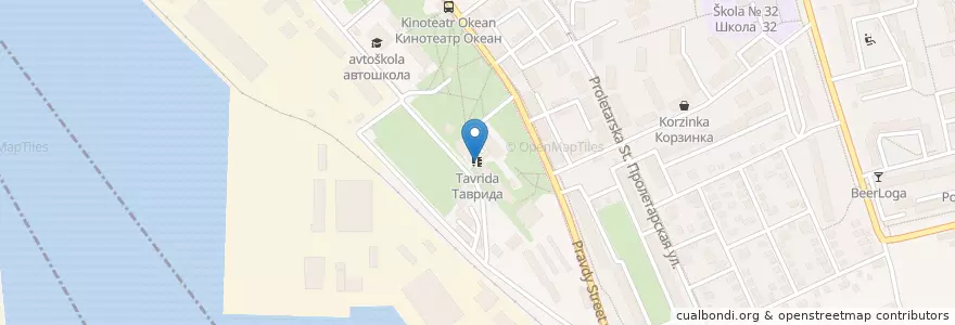 Mapa de ubicacion de Таврида en Rusland, Zuidelijk Federaal District, Sebastopol, Севастополь, Гагаринский Район, Гагаринский Округ.