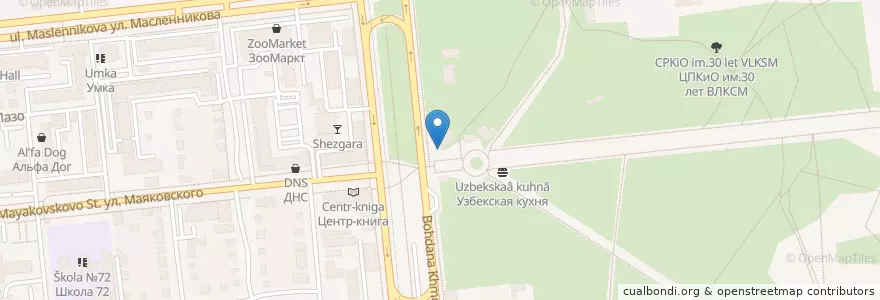 Mapa de ubicacion de Шашлыки en Rusland, Federaal District Siberië, Омская Область, Омский Район, Городской Округ Омск.