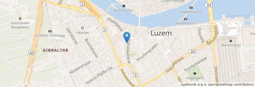 Mapa de ubicacion de Brunolio en Zwitserland, Luzern, Luzern.