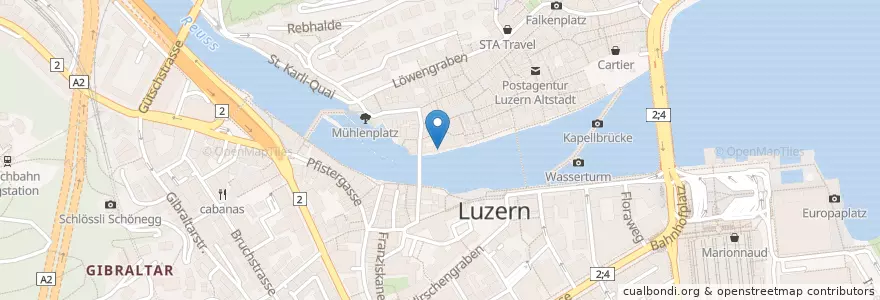 Mapa de ubicacion de La Terazza en Schweiz/Suisse/Svizzera/Svizra, Luzern, Luzern.