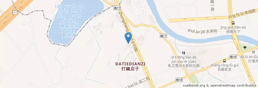 Mapa de ubicacion de 新源芳魚翅餐廳 en 타이완, 타오위안 시, 타오위안 구.