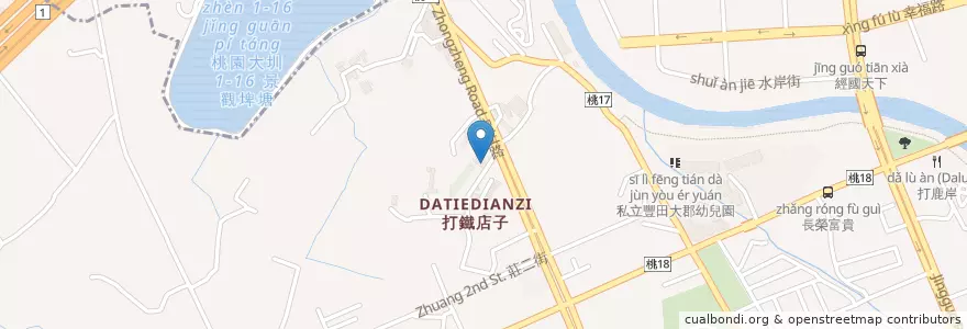 Mapa de ubicacion de OLIVE橄欖花園餐廳 en Taiwan, 桃園市, 桃園區.
