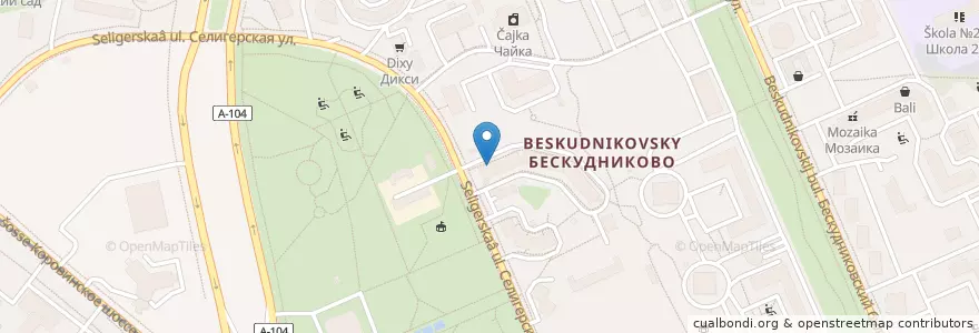 Mapa de ubicacion de Поликлиник.ру en Russia, Central Federal District, Moscow, Northern Administrative Okrug, Beskudnikovsky District.