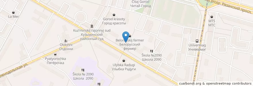 Mapa de ubicacion de Медалюкс en Russland, Föderationskreis Zentralrussland, Moskau, Südöstlicher Verwaltungsbezirk, Рязанский Район.