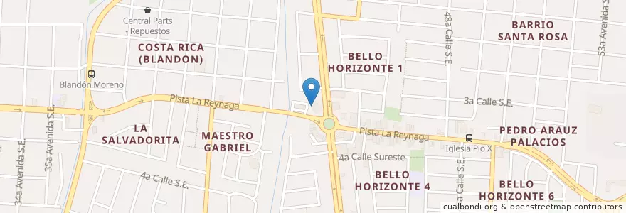 Mapa de ubicacion de ATM BAC-Bello Horizonte en Никарагуа, Departamento De Managua, Managua (Municipio).