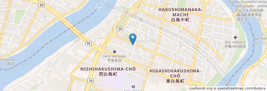 Mapa de ubicacion de 藤田内科医院 en Japan, Präfektur Hiroshima, Hiroshima, 中区.
