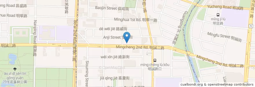 Mapa de ubicacion de 寬心園 en Тайвань, Гаосюн, 三民區, 左營區.