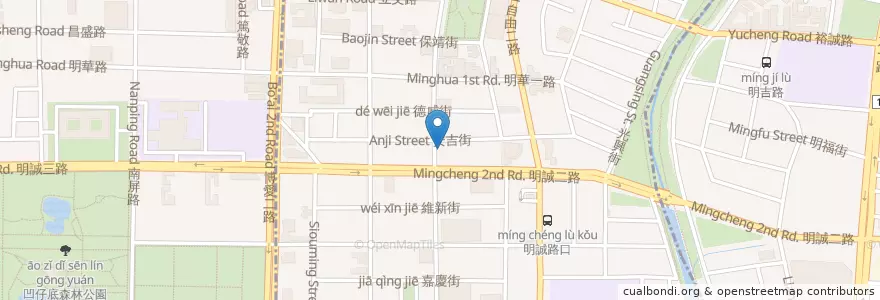 Mapa de ubicacion de 清一色牛肉麵 en Tayvan, Kaohsiung, 三民區, 左營區.