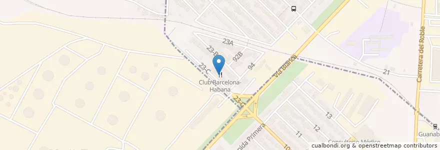 Mapa de ubicacion de Club Barcelona-Habana en كوبا, La Habana.