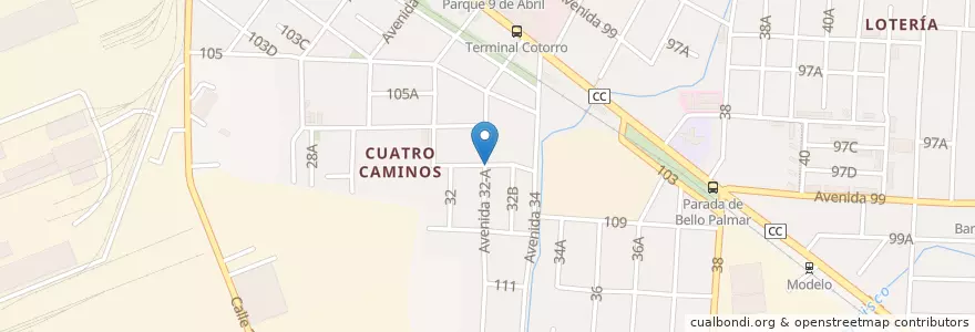 Mapa de ubicacion de Farmacia La Purisima en Cuba, La Havane, Cotorro.