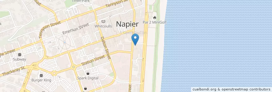 Mapa de ubicacion de Albie en Neuseeland, Hawke's Bay, Napier City.