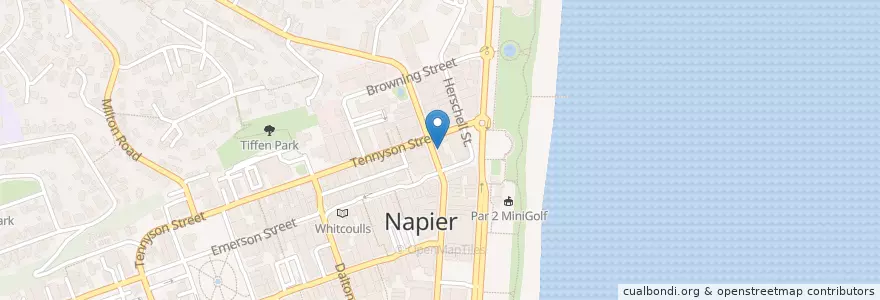 Mapa de ubicacion de The Rose en New Zealand / Aotearoa, Hawke's Bay, Napier City.