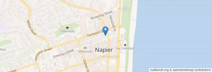 Mapa de ubicacion de Hapi en Nueva Zelanda, Hawke's Bay, Napier City.
