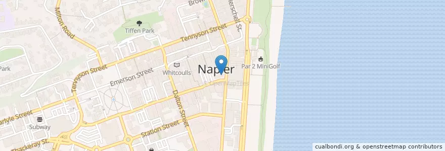 Mapa de ubicacion de Adoro en New Zealand, Hawke's Bay, Napier City.
