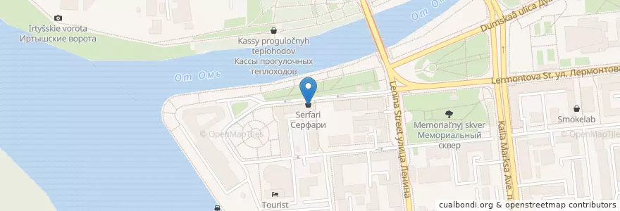 Mapa de ubicacion de Новая атлетика en Russia, Siberian Federal District, Omsk Oblast, Omsky District, Городской Округ Омск.