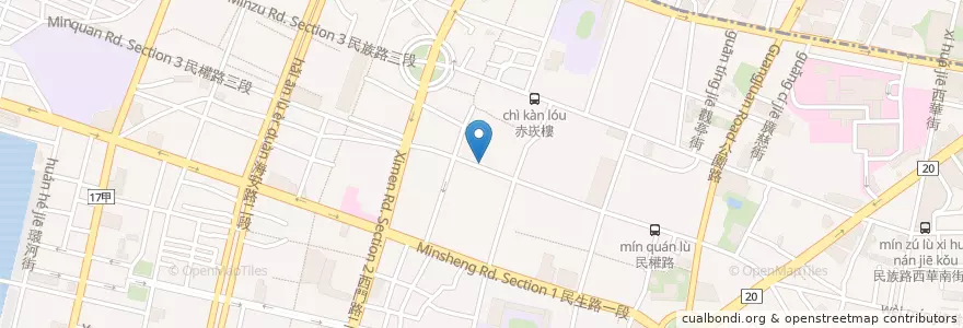 Mapa de ubicacion de 淳鳩ㄧ夫 en Taiwan, Tainan, 中西區.