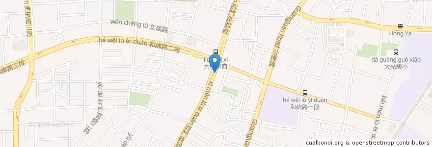 Mapa de ubicacion de 宇見奶販賣機 en Тайвань, Тайнань, 北區.