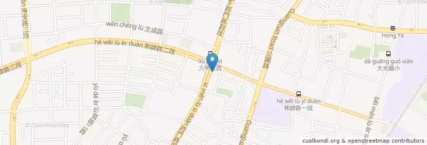 Mapa de ubicacion de 宇見手作茶屋 en 臺灣, 臺南市, 北區.